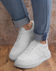 Tenis Blanco Dama Casual Urbano Moda Sneakers Comodo Mujer 4490086