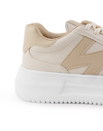 Tenis Beige Dama Casual Urbano Moda Sneakers Comodo Mujer 4490087