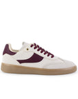 Tenis Beige Vino Casual Moderno Mujer Suela Comoda Agujetas 4490090