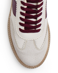 Tenis Beige Vino Casual Moderno Mujer Suela Comoda Agujetas 4490090