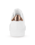 Tenis Blanco Oro Rosa Blanco Plataforma Casual Para Mujer 3402228