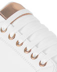 Tenis Blanco Oro Rosa Blanco Plataforma Casual Para Mujer 3402228