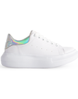 Tenis Blanco Plata Piso Mujer Casual Moda Dama Comodos Básico Urbano 3402566