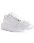Tenis Blanco Plata Piso Mujer Casual Moda Dama Comodos Básico Urbano 3402566