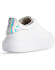 Tenis Blanco Plata Piso Mujer Casual Moda Dama Comodos Básico Urbano 3402566