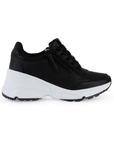 Tenis Negro Mujer Urbano Casual Cierre Moderno Plataforma Confortable 3402720
