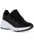 Tenis Negro Mujer Urbano Casual Cierre Moderno Plataforma Confortable 3402720