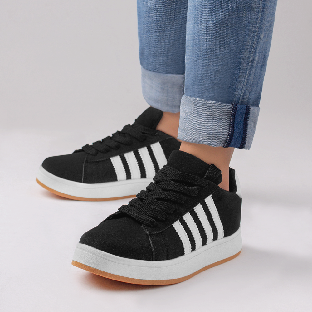 HOT Tenis Negros Dama Tenis Negro Dama Casual Urbano