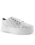 Tenis Blanco Mujer Pedreria Sneakers Moda Dama Brillos Casual3402840