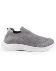 Tenis Gris Confort Dama Plano Brillos Casual Comodidad Mujer 3402857