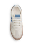 Tenis Beige Azul Dama Casual Moda Urbano Agujeta Comodo Plataforma 3402957