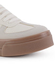 Tenis Beige Azul Dama Casual Moda Urbano Agujeta Comodo Plataforma 3402957