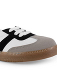 Tenis Blanco Negro Gris Dama Casual Moda Con Diseño Ligero Comodo Mujer Piso 3402959