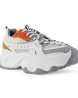 Tenis Blanco Beige Naranja Dama Moda Casual Plataforma Alta Estilo Urbano Confort 3402977