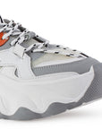 Tenis Blanco Beige Naranja Dama Moda Casual Plataforma Alta Estilo Urbano Confort 3402977