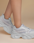 Tenis Blanco Dama Moda Casual Plataforma Alta Estilo Urbano Confort 3402978