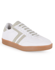 Tenis Blanco Beige Dama Casual Urbano Comodo Moda Mujer Agujeta 3280203