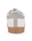 Tenis Blanco Beige Dama Casual Urbano Comodo Moda Mujer Agujeta 3280203