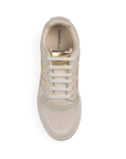 Tenis Beige Oro Dama Plataforma Alta Casual Moda Sneakers Comodo Urbano 3280204