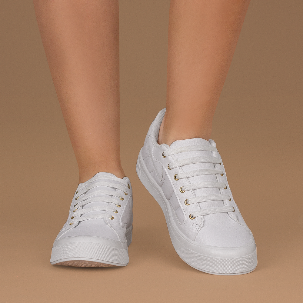 Tenis Blanco Tenis De Moda Para Dama De Moda Zapatos Blancos De