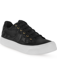 Tenis Negro Dama Casual Piso Moda Comodo Agujeta Sneakers Mujer 3280207