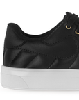 Tenis Negro Dama Casual Piso Moda Comodo Agujeta Sneakers Mujer 3280207