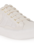 Tenis Beige Dama Casual Piso Moda Comodo Agujeta Sneakers Mujer 3280208