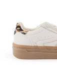 Tenis Beige Blanco Dama Casual Urbano Plataforma Moda Mujer 3280212
