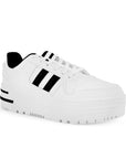Tenis Blanco Negro Dama Plataforma Alta Casual Moda Sneakers Comodo Urbano 3280217