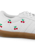 Tenis Blanco De Agujetas Bordado Casual Comodo Sneaker clasico 3280219
