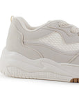 Tenis Beige Dama Casual Urbano Agujeta Ancha Moda Plataforma 3280230