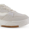 Tenis Beige Dama Casual Urbano Agujeta Ancha Moda Plataforma 3280230