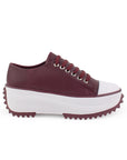 Tenis Vino De Lona Plataforma Chuck Mujer 4530042