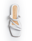 Sandalia Blanco Piso Mujer Casual Tiras Cruzadas Moda 2870195