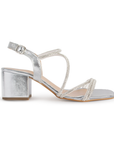 ZAPATILLA PLATA ELEGANTE BRILLOS TACON BAJO DAMA MODA 3270284