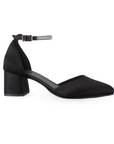 Zapatilla Negro Elegante Mujer Puntal Pulsera Pedreria Tacon Bajo 3201237