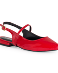 Zapatilla Rojo Dama Tacon Bajo Puntal Casual Moda Mujer Comodo 4070054