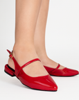 Zapatilla Rojo Dama Tacon Bajo Puntal Casual Moda Mujer Comodo 4070054