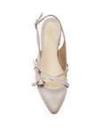 Balerina Beige Dama Doble Hebilla Tacon Bajo Destalonada Moda 4070060