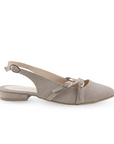 Balerina Beige Dama Doble Hebilla Tacon Bajo Destalonada Moda 4070061