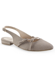 Balerina Beige Dama Doble Hebilla Tacon Bajo Destalonada Moda 4070061