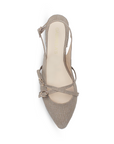 Balerina Beige Dama Doble Hebilla Tacon Bajo Destalonada Moda 4070061