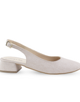 Zapatilla Beige Dama Tacon Bajo Ajuste Hebilla Destalonada Casual 4070062