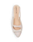 Balerina Beige Talon Descubierto Moños Casual Moda Zapatos Mujer 4070072