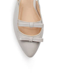 Balerina Beige Talon Descubierto Moños Casual Moda Zapatos Mujer 4070075