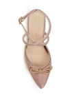 Zapatilla Maquillaje Dama Punta Cerrada Tacon Alto Brillos Fiesta 4950005