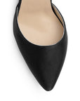 Zapatilla Negro Tipo Stiletto Tacon Ancho Moño Formal 4950006