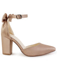 Zapatilla Maquillaje Tipo Stiletto Tacon Ancho Moño Formal 4950007