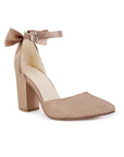 Zapatilla Maquillaje Tipo Stiletto Tacon Ancho Moño Formal 4950007