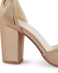 Zapatilla Maquillaje Tipo Stiletto Tacon Ancho Moño Formal 4950007